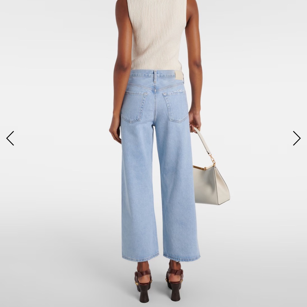 Aritzia Citizens of Humanity Sky Blue Wide Leg Flare Jeans - Picture 3 of 11